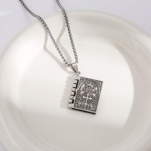 Bible Pendants Bless Christian Belief Bible Pendants Necklaces Religious Accessories Unique Hobbies Pendants Necklaces (2 pieces) in Saudi Arabia