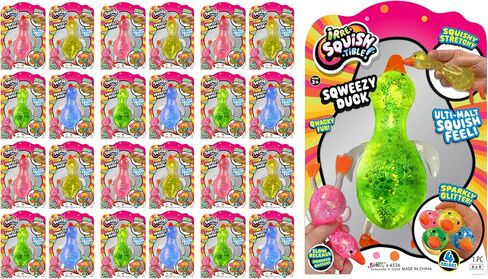 JA-RU Squishy Glitter Ducks (1 Stretchy Duck Toy) Kids Squishy Fidget Toys. Animal Stress Balls. Stress Relief Sensory Toys. Bulk Party Favors Easter Basket Stuffers. 4536-1s in Saudi Arabia