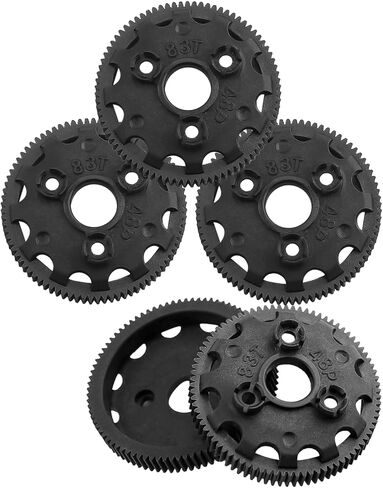 RC 48P 83T Spur Gear Upgrades Part for 1/10 Slash Rustler Stampede Bandit 2WD VXL XL-5,Tough Nylon 5PCS 76T Spur Gear Hops Up,Replace #4683 in Saudi Arabia