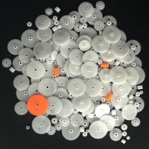 330PCS White Plastic Gears Module 0.5 Gears for DC Motor DIY Model Toys RC Car Robot Gear Replacement Electric Motor Gears (330) in Kuwait