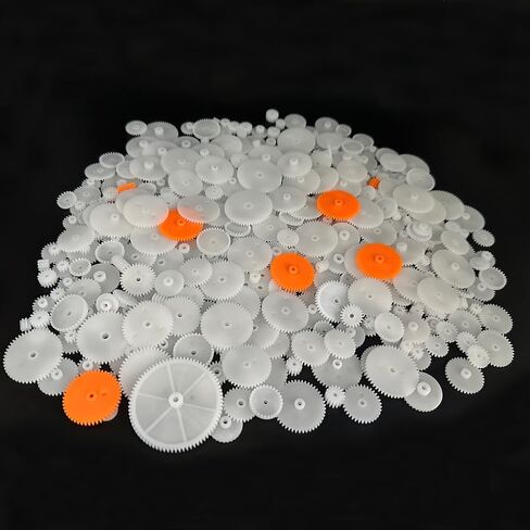 330PCS White Plastic Gears Module 0.5 Gears for DC Motor DIY Model Toys RC Car Robot Gear Replacement Electric Motor Gears (330) in Kuwait
