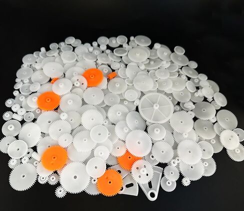330PCS White Plastic Gears Module 0.5 Gears for DC Motor DIY Model Toys RC Car Robot Gear Replacement Electric Motor Gears (330) in Kuwait
