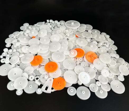 330PCS White Plastic Gears Module 0.5 Gears for DC Motor DIY Model Toys RC Car Robot Gear Replacement Electric Motor Gears (330) in Kuwait