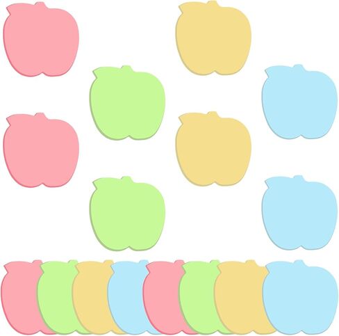 Apple Sticky Notes Back to School Self Sticky Note Pads 2.83 x 2.76 Inch Colored Apple Shaped Sticky Tabs Fun Sticky Notes for Teachers Notebooks School Office Supplies (24 Pcs) in Saudi Arabia