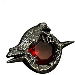 Game Love and deepspace Sylus Crow Cosplay Badge Necklace Pins Red Gem Jewelry Bag Costume Accessories Props