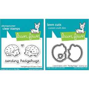 Lawn Fawn "Hedgehugs" Clear Stamp and Die Set
