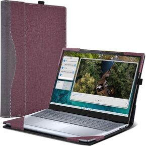 Laptop Cover for Dell inspiron 5645 5640 5635 5630 5625 5620 16" 2-in-1 All Inclusive Drop Case 16" PU Leather Inside Pocket Cover (Pink)