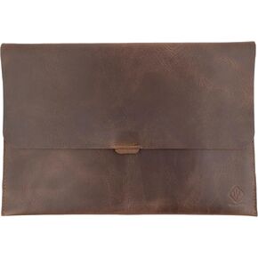 Sleeve Compatible with Apple MacBook Air 13 Inch with M1 Chip, Handmade from Full Grain Leather - Bourbon Brown