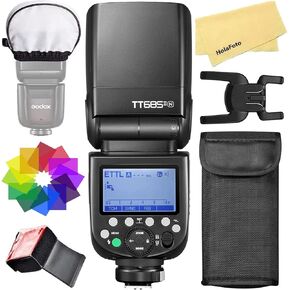 Godox TT685II-S TT685IIS Camera Flash for Sony Camera Flash Speedlight Speedlite Light with Godox XPro-S Flash Trigger, TTL 2.4G GN60 HSS 1/8000S,0.1-2.6s Recycle Time,330 Full Power Pops