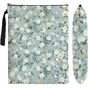 Flower Pattern Book Sleeve,Book Lovers Gifts Waterproof Book Cover for paperbacks with Zipper and Front Pocket Book Pouch for Women Teacher Birthday Graduation Christmas Gifts (Wildflower1603)