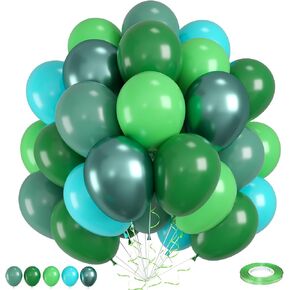 Red Yellow Blue Green Balloons,Rainbow Balloons,12 Inch Red Blue Green Yellow and Orange Colourful Balloons for Kids Birthday Baby Shower Festival Carnival Circus Party Decorations