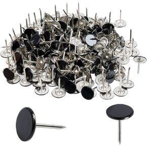 Antrader 200 Pieces Push Pins Round Head Thumbtack 0.43Inch Thumb Tacks for Office School Personal Use (White)