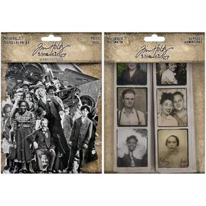 Tim Holtz Idea-ology Paper Doll Poses & Photobooth 2024 & Storage Pocket - 3 Item Bundle, Mixed