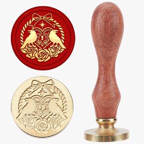 MAYJOYDIY Moon Rose Fox Wax Seal Stamp, 0.98inch Crescent Moon Star Animal Sealing Wax Stamp Removable Brass Head Wooden Handle for Wedding Party Invitations Cards Envelopes Letter Sealing in Saudi Arabia