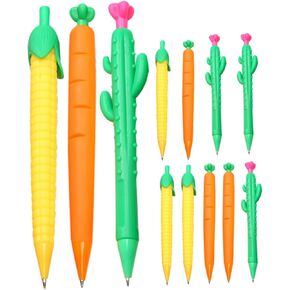 Carrot Mechanical Pencils 12pcs Mechanical Pencil Child Plastic Carrot Automatic Mechanical Design Pencil