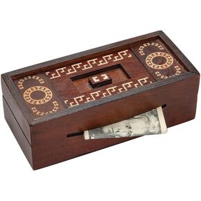 Bits and Pieces - Outfox Box - Money Box Brainteaser - Secret Compartment Brain Game