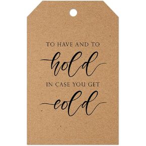to Have and to Hold in Case You Get Cold Wedding Favor Tags, 50pcs Blanket Tags