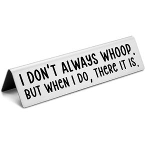 Funny Novelty Desk Plate Sign, Sarcasm It's How I Hug Nameplate, Funny Desk Signs for Office Gifts for Boss Leader Manager Women Men Coworker Employee Friends Office Desk Name Plate EDA58 in Saudi Arabia