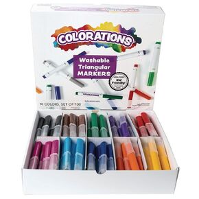 Washable Triangular Markers - Set of 100