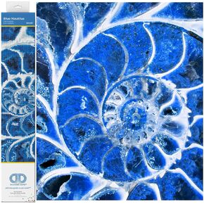 DIAMOND DOTZ ® - Blue Nautilus, Full Drill, Round Dotz, Diamond Painting Kits, Diamond Art Kits for Adults, Diamond Painting Projects, Diamond Art, Diamond Dotz Kits, 20"x14"