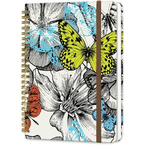 Spiral Journal Notebook, A5 Cute Notebooks for Women Men, College Ruled Hardcover Notebook for Work & Note Taking, 60 Pages Double-Wire Journals for Writing, Cute Yellow Ducks