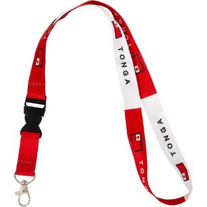 Desert Cactus Country of Tonga Lanyard Flag Car Keys ID Badge Holder Keychain Souvenir Detachable Breakaway Snap Buckle (Lanyard)