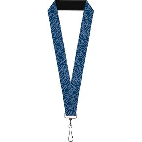 Buckle-Down Nickelodeon Lanyard, Avatar Last Airbender Water Element Symbol Blues, Elastic