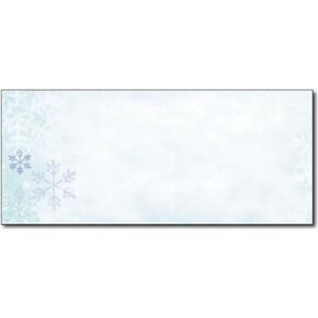Blue Flakes #10 Holiday Envelopes - 80 Envelopes