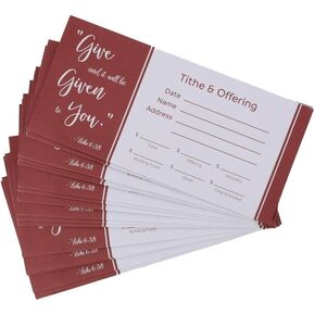 Swanson Christian Products Cash Envelopes For Tithes And Offering Church Supplies Pack of 100 - GIVE (NIV Scripture) Tithe Offering Envelopes for Church Fits Cash & Coins Envelopes for Checks