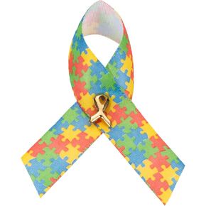 25/50/100pcs Satin Awareness Ribbon Pins (Pick your color), for Cancer & Disease Awareness, Bulk Quantities for Fundraising, Events, Memorials, Gift Giving