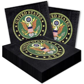 U.S. Army Luncheon Napkins (32 pcs.)! 32 U.S. Army Lg. Napkins printed in the Officially Licensed United States Army Seal. Pair with party items in the Havercamp Military Collections! by Havercamp.