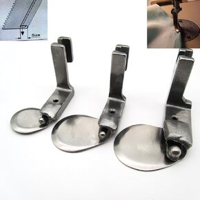 CKPSMS Brand -#490358 1/8"+3/16"+1/4" 1SET Ball Hemmer Foot Compatible with JUKI DDL Series CONSEW Brother Singer Industrial Single Needle HIGH Shank Sewing Machines(490358 1/8"+ 3/16"+1/4")