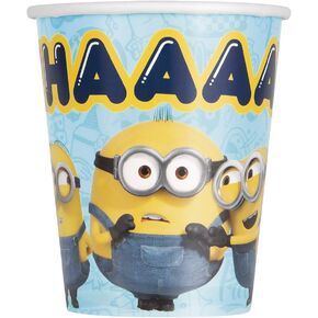 Unique Minions 2 Party Fun Multicolor Paper Cups - 9 oz (8 Pc.) - Perfect for Kids' Birthday Celebrations
