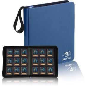 Toploader Binder, 9-Pocket Top Loader Trading Card Binder Album Compatible for Pokemon TCG MTG,Holds 3"x4" 288 Rigid Cards - purple