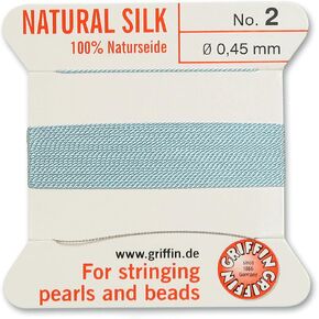 Griffin Silk Beading Cord Size 2 Light Blue Turquoise