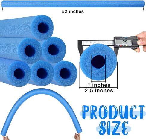 Hanaive 6 Pack Pool Noodles Foam 52"x2.5" in Kuwait