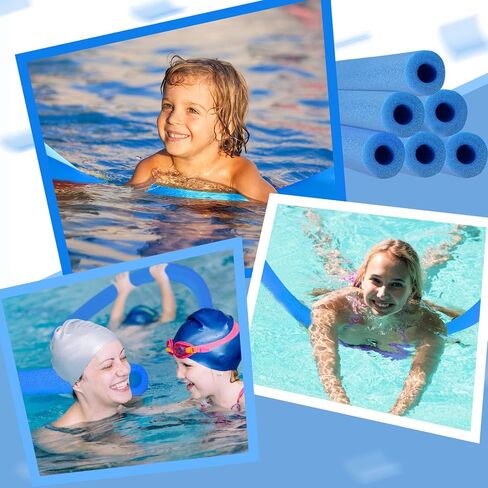 Hanaive 6 Pack Pool Noodles Foam 52"x2.5" in Kuwait