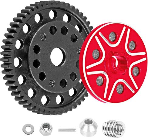 قابض شبشب RCMYou RC 56T (0.8Mod) جزء ترقيات تروس نقل الحركة لـ 1/10 Slash 2wd VXL/Rustler 2wd VXL/Stampede 2wd VXL/Bandit 2wd VXL، قابض شبشب 56T، أحمر in Saudi Arabia