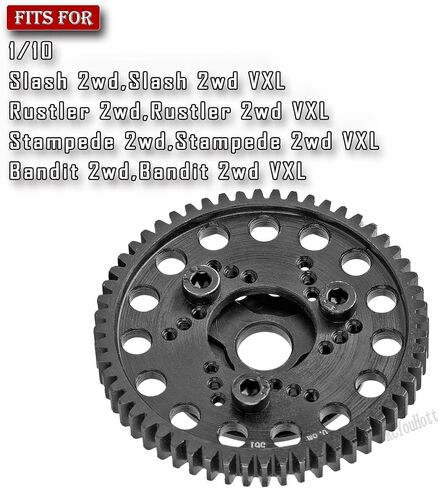 قابض شبشب RCMYou RC 56T (0.8Mod) جزء ترقيات تروس نقل الحركة لـ 1/10 Slash 2wd VXL/Rustler 2wd VXL/Stampede 2wd VXL/Bandit 2wd VXL، قابض شبشب 56T، أحمر in Saudi Arabia