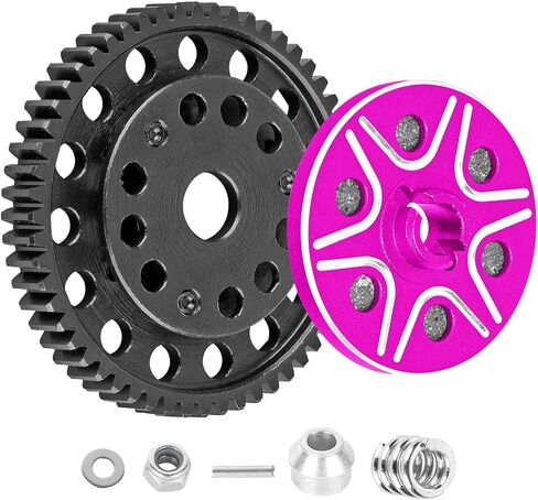 قابض شبشب RCMYou RC 56T (0.8Mod) جزء ترقيات تروس نقل الحركة لـ 1/10 Slash 2wd VXL/Rustler 2wd VXL/Stampede 2wd VXL/Bandit 2wd VXL، قابض شبشب 56T، أحمر in Saudi Arabia