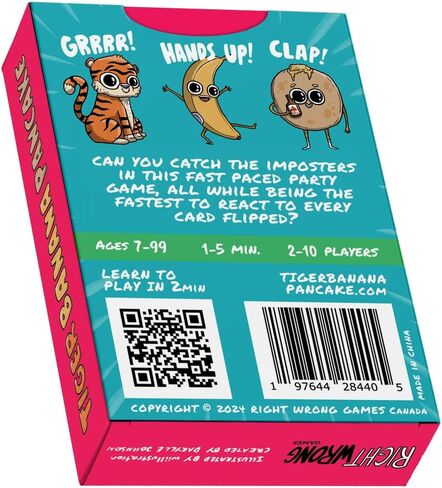 I'm Right You're Wrong Tiger Banana Pancake: 5 Min Card Game for Families, Fun & Hilarious Party Game for Kids, Teens & Adults, Ages 7-99, 2-10 Players, Designed by Darylle Johnson, seen on Netflix in Saudi Arabia