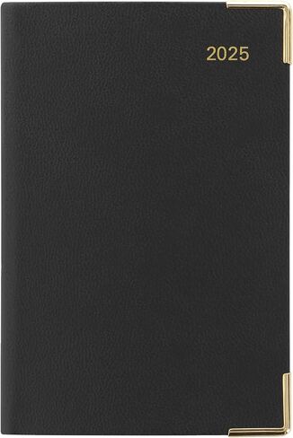 Letts of London Classic Mini Pocket Week لعرض المخطط 2024، الطول 4.21 بوصة (أسود) in Kuwait