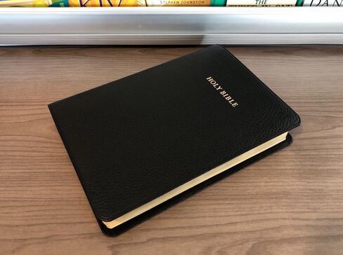 KJV Concord Reference Bible - Red Letter Edition (Cambridge) Split Calfskin Leather - Black - Non-Indexed in Saudi Arabia