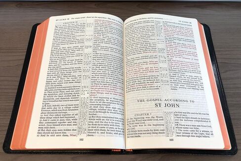 KJV Concord Reference Bible - Red Letter Edition (Cambridge) Split Calfskin Leather - Black - Non-Indexed in Saudi Arabia