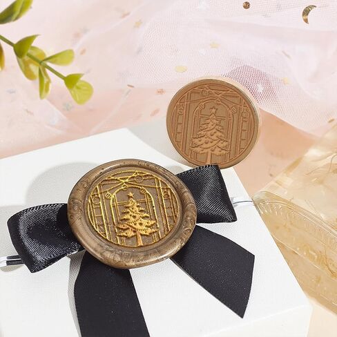 MAYJOYDIY Moon Rose Fox Wax Seal Stamp, 0.98inch Crescent Moon Star Animal Sealing Wax Stamp Removable Brass Head Wooden Handle for Wedding Party Invitations Cards Envelopes Letter Sealing in Saudi Arabia