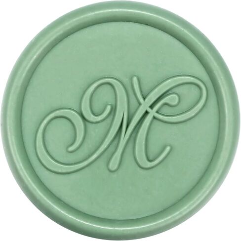 Yoption 50 Pcs Letter Wax Seal Stickers, Sage Green Initial Alphabet H Adhesive Envelope Seals Wax Stickers for Wedding Party Birthday Christmas (H) in Saudi Arabia