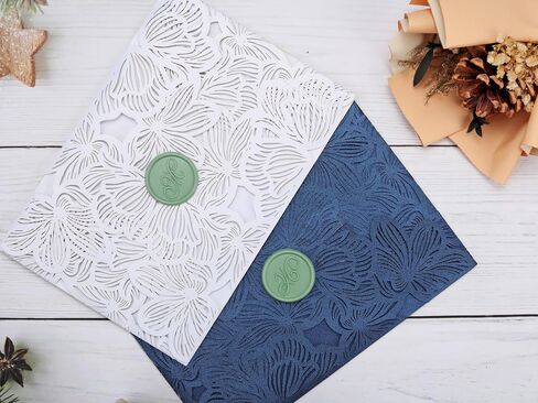 Yoption 50 Pcs Letter Wax Seal Stickers, Sage Green Initial Alphabet H Adhesive Envelope Seals Wax Stickers for Wedding Party Birthday Christmas (H) in Saudi Arabia