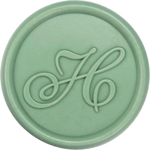 Yoption 50 Pcs Letter Wax Seal Stickers, Sage Green Initial Alphabet H Adhesive Envelope Seals Wax Stickers for Wedding Party Birthday Christmas (H) in Kuwait