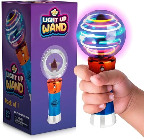 IPIDIPI TOYS Spinning Light Up Wand for Kids - Light Up Spinner Toy, Spinning Globe Toy, Special Needs Sensory Toys for Children with Autism, Stocking Stuffers Toys in Kuwait