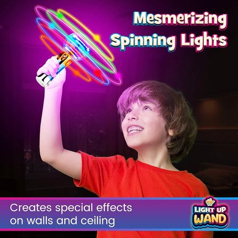 IPIDIPI TOYS Spinning Light Up Wand for Kids - Light Up Spinner Toy, Spinning Globe Toy, Special Needs Sensory Toys for Children with Autism, Stocking Stuffers Toys in Kuwait